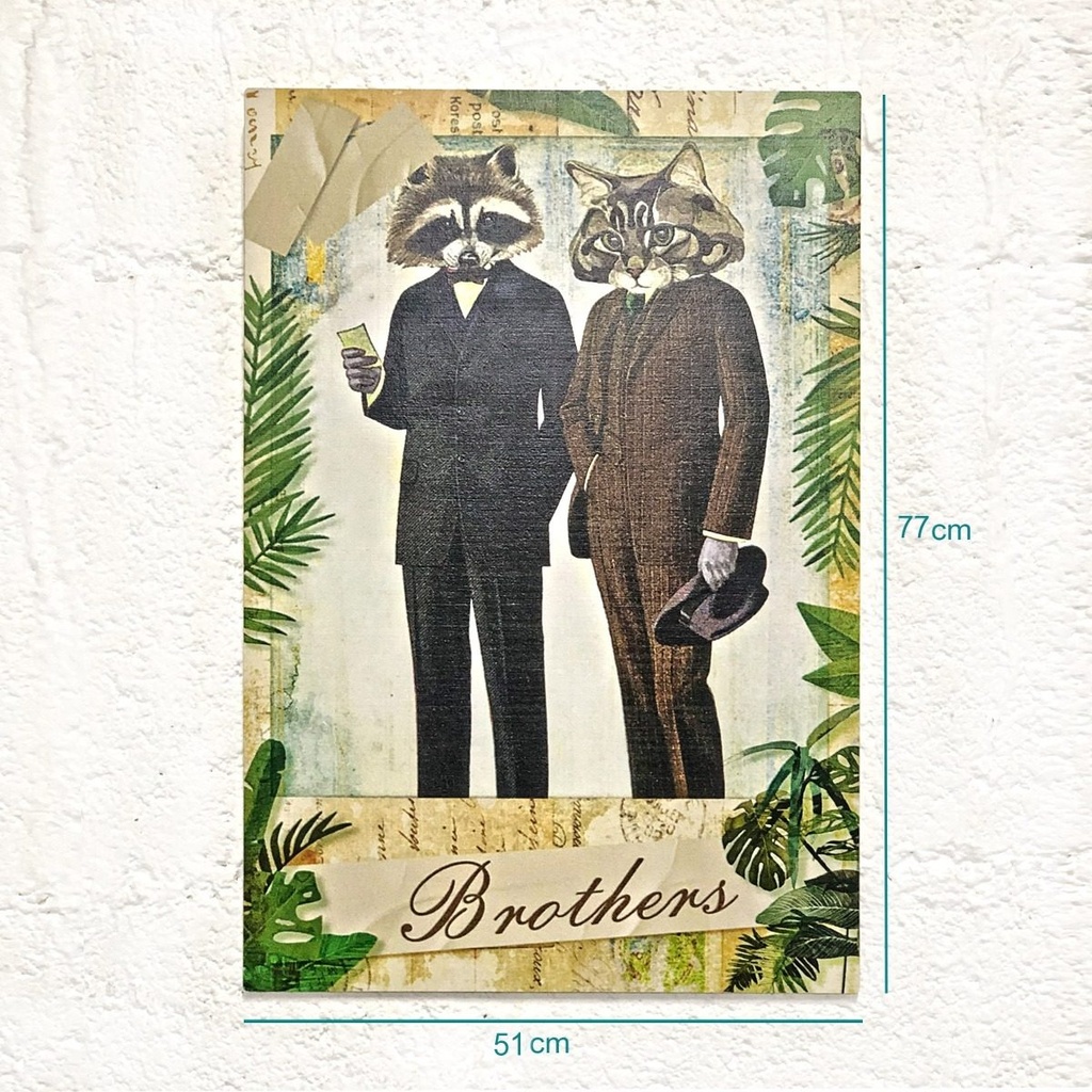 Cuadro Decorativo Vintage Hogar Oficina Brothers 51x77