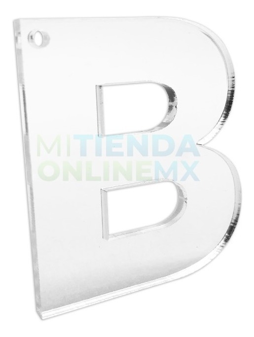 Llavero 100 Letras Abecedario Acrílico 3 Mm - 5 X Proporción