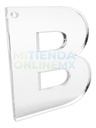 Llavero 100 Letras Abecedario Acrílico 3 Mm - 5 X Proporción