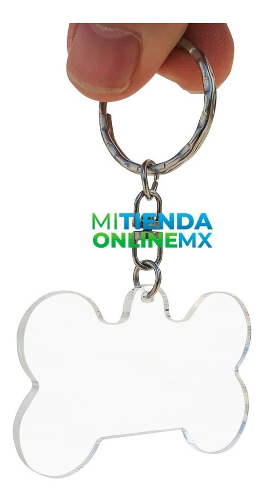 Llaveros De Acrilico Con Forma De Hueso, Pack De 25 Pz 6x3.5