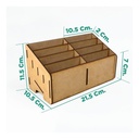 Caja Organizador Exhibidor Mdf 3mm Para 8 Teléfono Celular