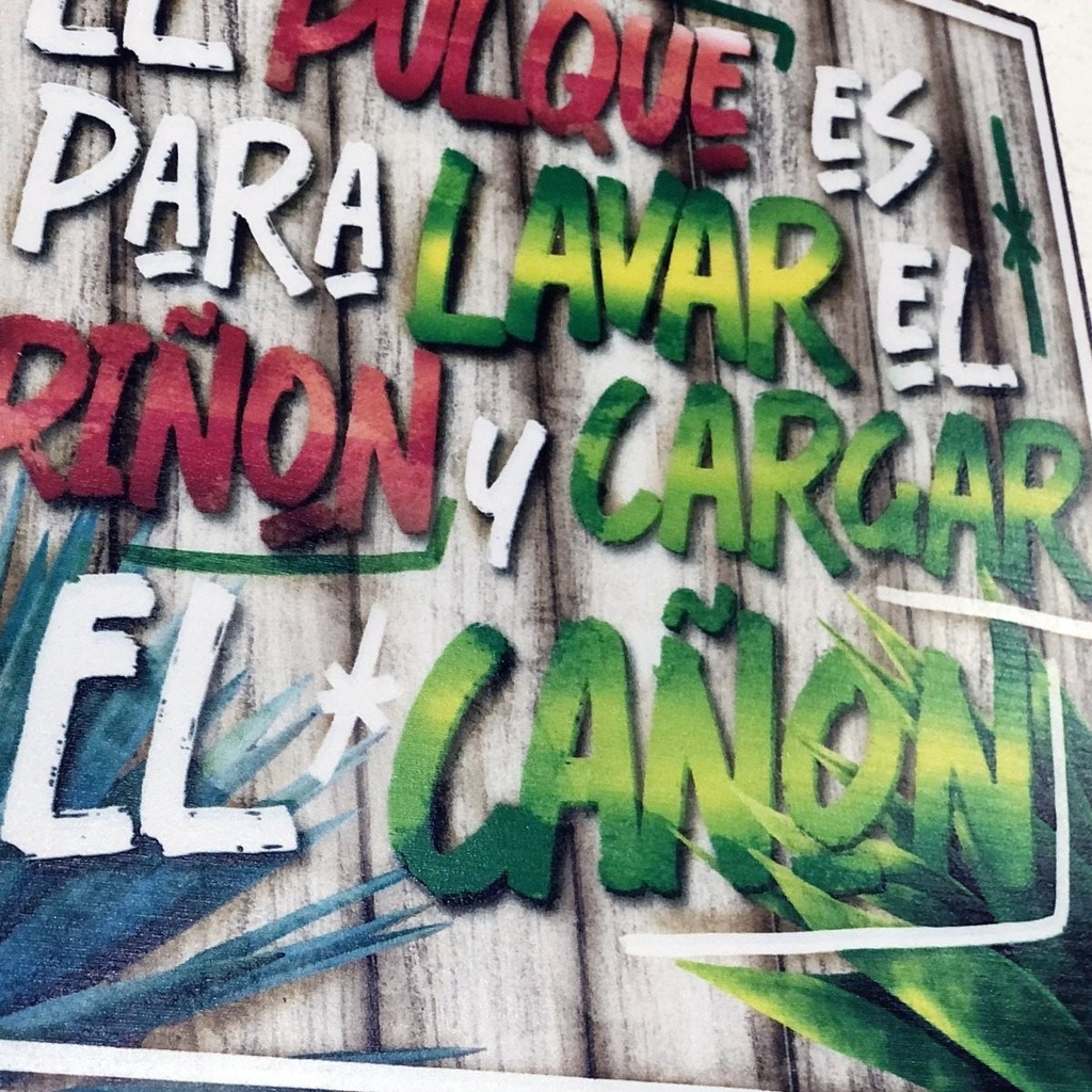 Cuadro Decorativo Cocina Hogar Oficina El Pulque 30x30
