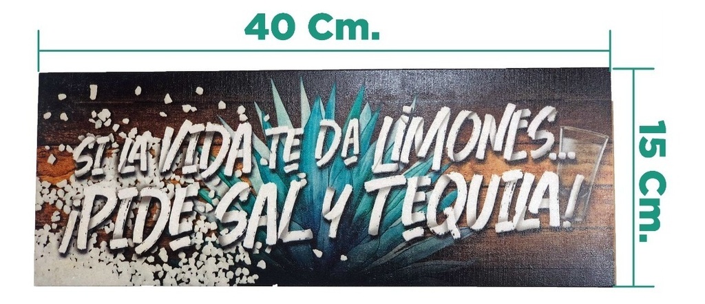 Cuadro Decorativo Cocina Hogar Oficina Si La Vida 40x15