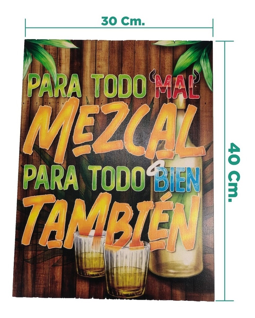 Cuadro Decorativo Cocina Hogar Oficina Para Todo Mal 30x40