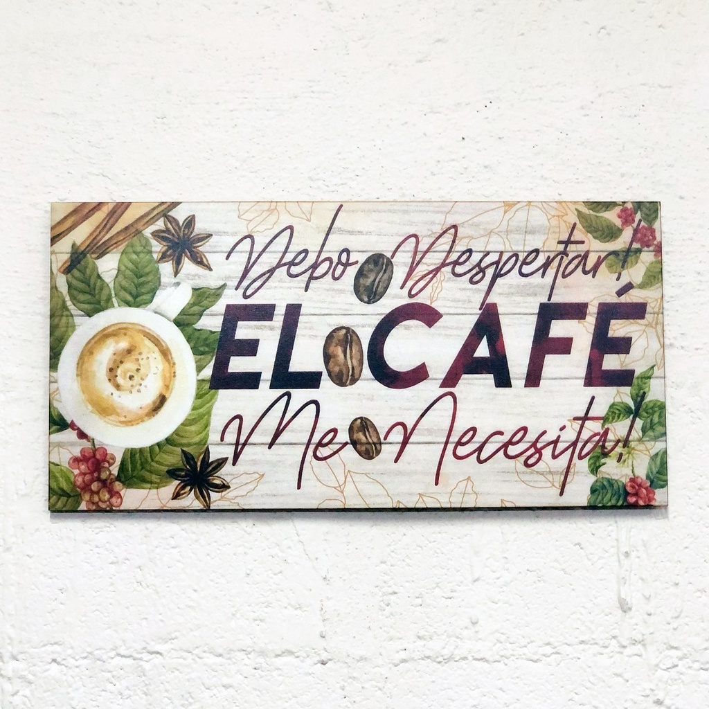 Cuadro Decorativo Cocina Hogar Oficina Debo Despertar 40x20