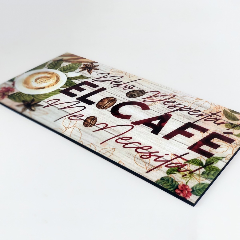 Cuadro Decorativo Cocina Hogar Oficina Debo Despertar 40x20