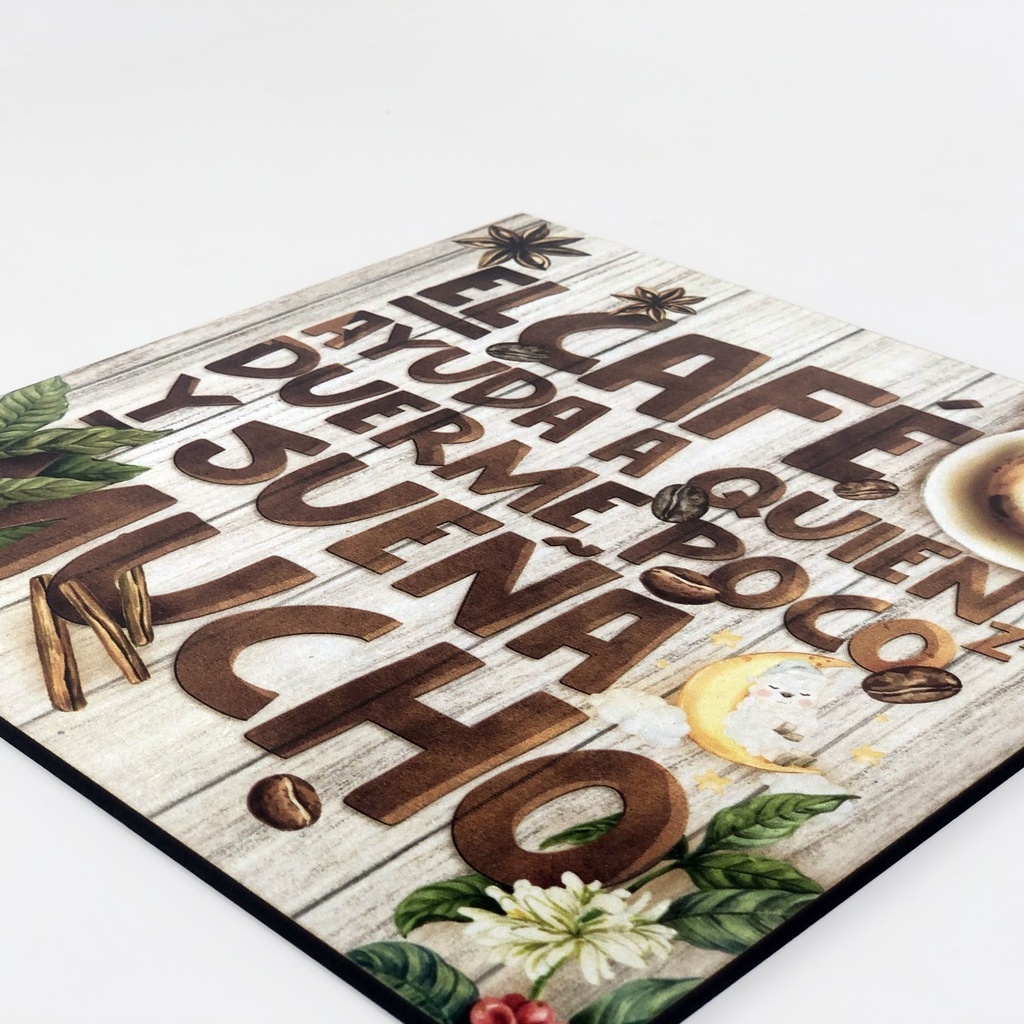 Cuadro Decorativo Cocina Hogar Oficina El Cafe 30x30