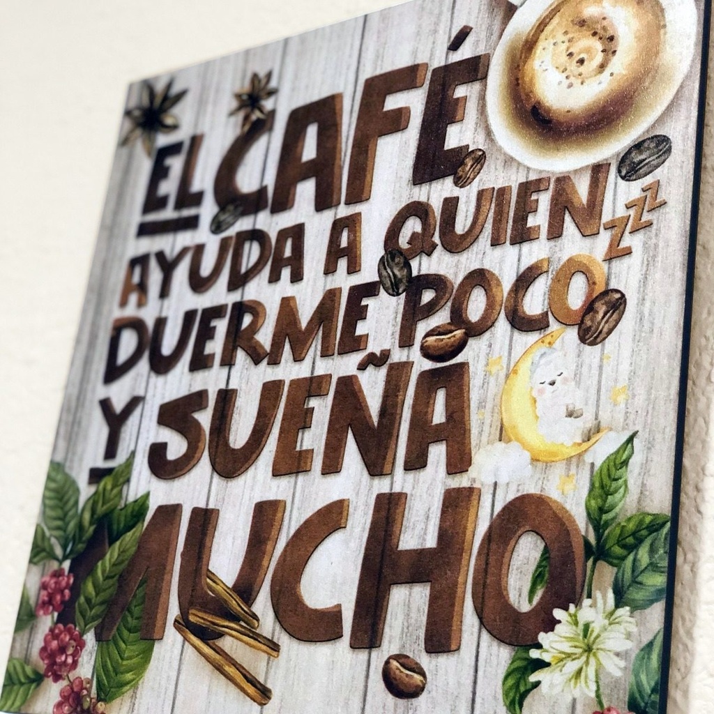 Cuadro Decorativo Cocina Hogar Oficina El Cafe 30x30