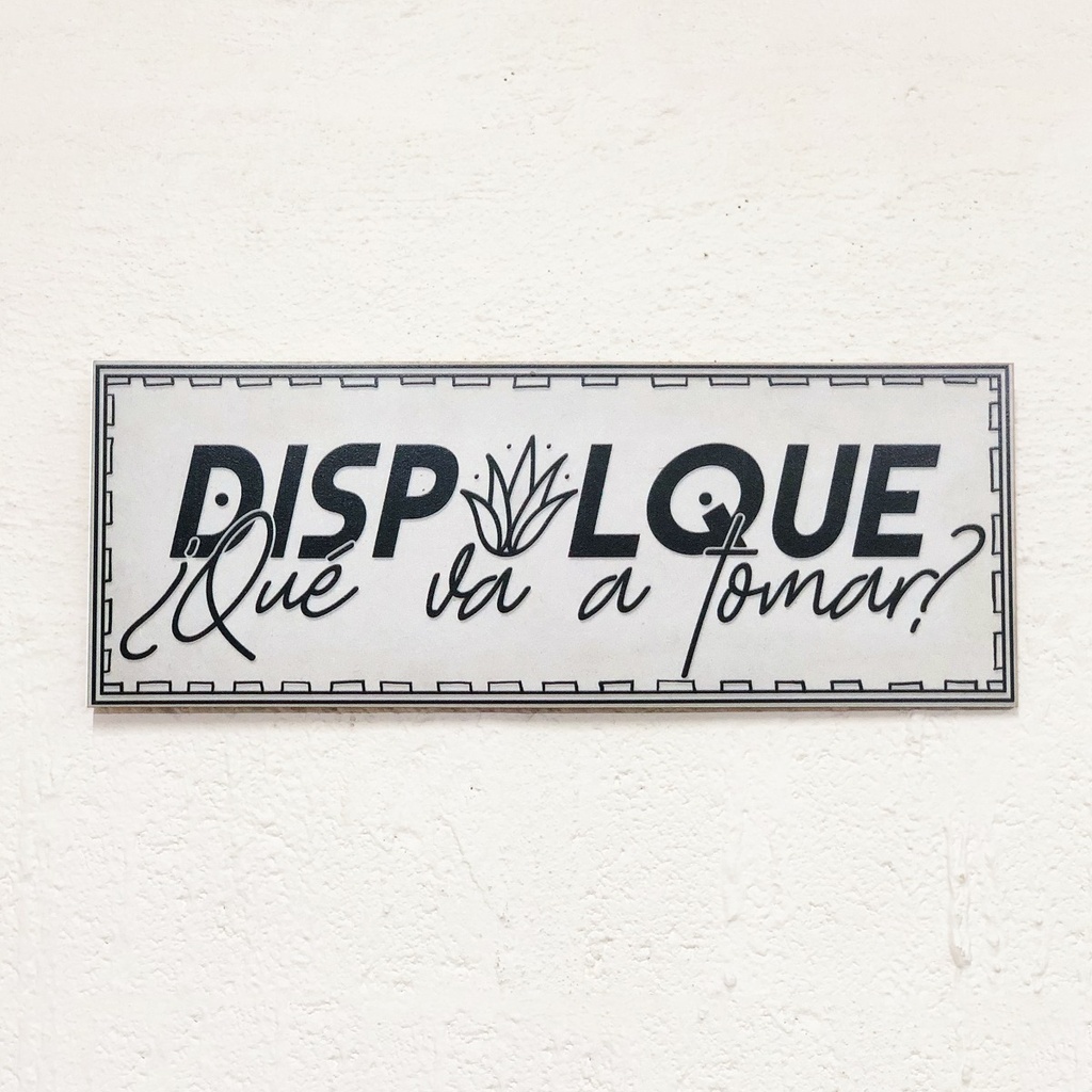 Cuadro Decorativo Cocina Hogar Oficina Dispulque 40x15