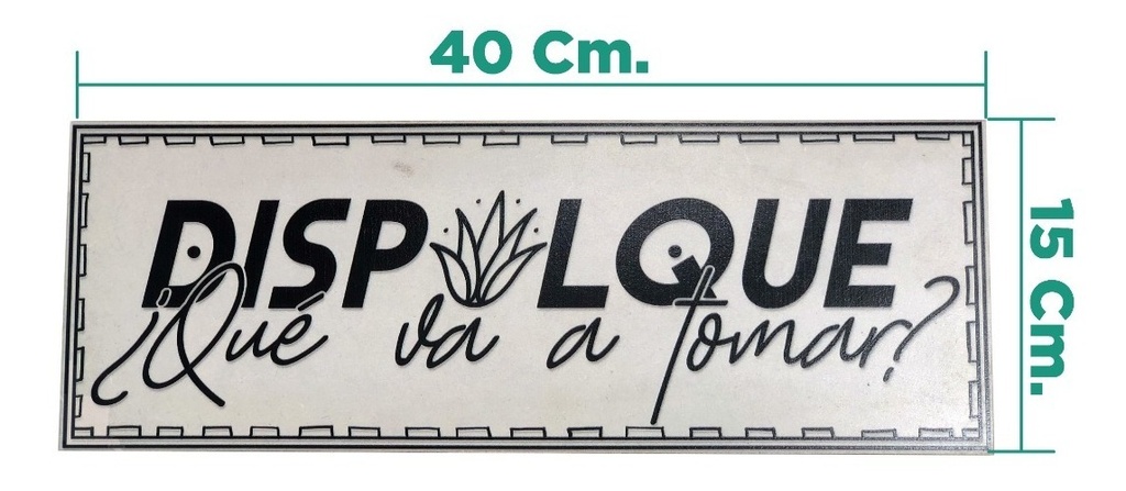 Cuadro Decorativo Cocina Hogar Oficina Dispulque 40x15