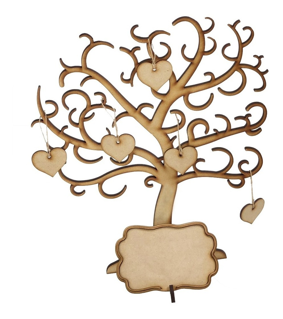Árbol De Firmas Para Xv Años, Boda, Con 50 Corazon