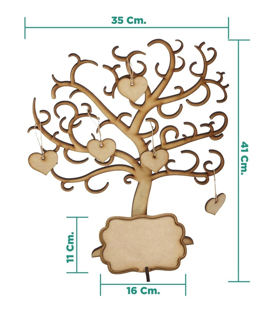 Árbol De Firmas Para Xv Años, Boda, Con 50 Corazon