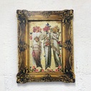 Cuadro Decorativo Vintage Hogar Oficina 3 Damas Marco 30x41