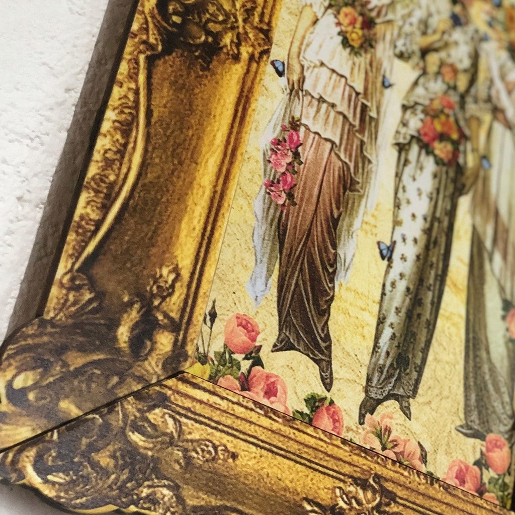 Cuadro Decorativo Vintage Hogar Oficina 3 Damas Marco 30x41