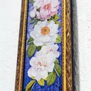 Cuadro Decorativo Vintage Hogar Oficina Cenefa Rosa 15x35cm 