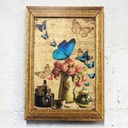 Cuadro Decorativo Vintage Hogar Oficina Mariposa Marco 25x36