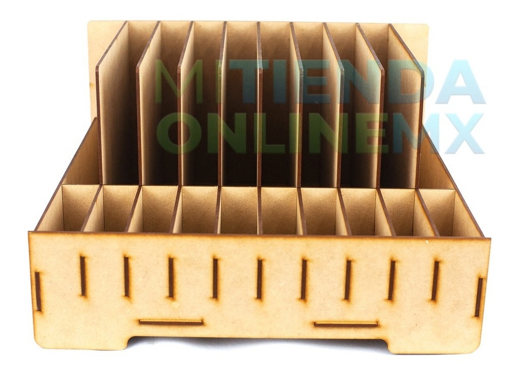 Caja Organizador Exhibidor Mdf Para 10 Celulares Y 10 Tablet