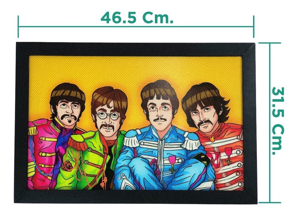 Cuadro Decorativo Vintage Hogar Oficina Sgt Pepper´s 46x31