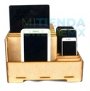 Caja Organizador Exhibidor Mdf Para 10 Celulares Y 10 Tablet