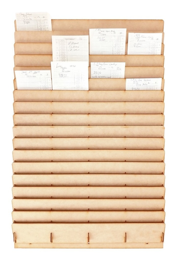 Organizador De Sobres O Marbetes 68 Espacios Mdf 3mm