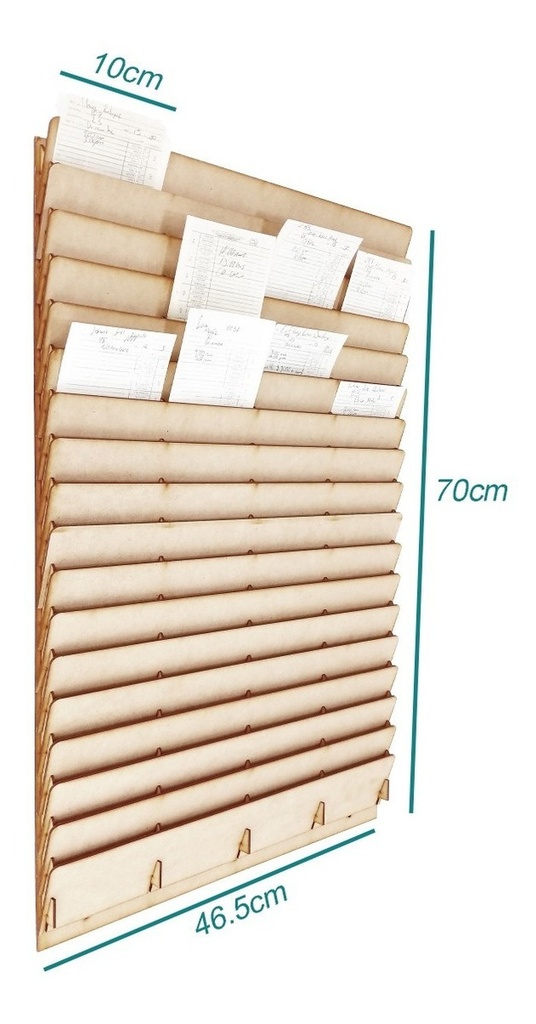 Organizador De Sobres O Marbetes 68 Espacios Mdf 3mm
