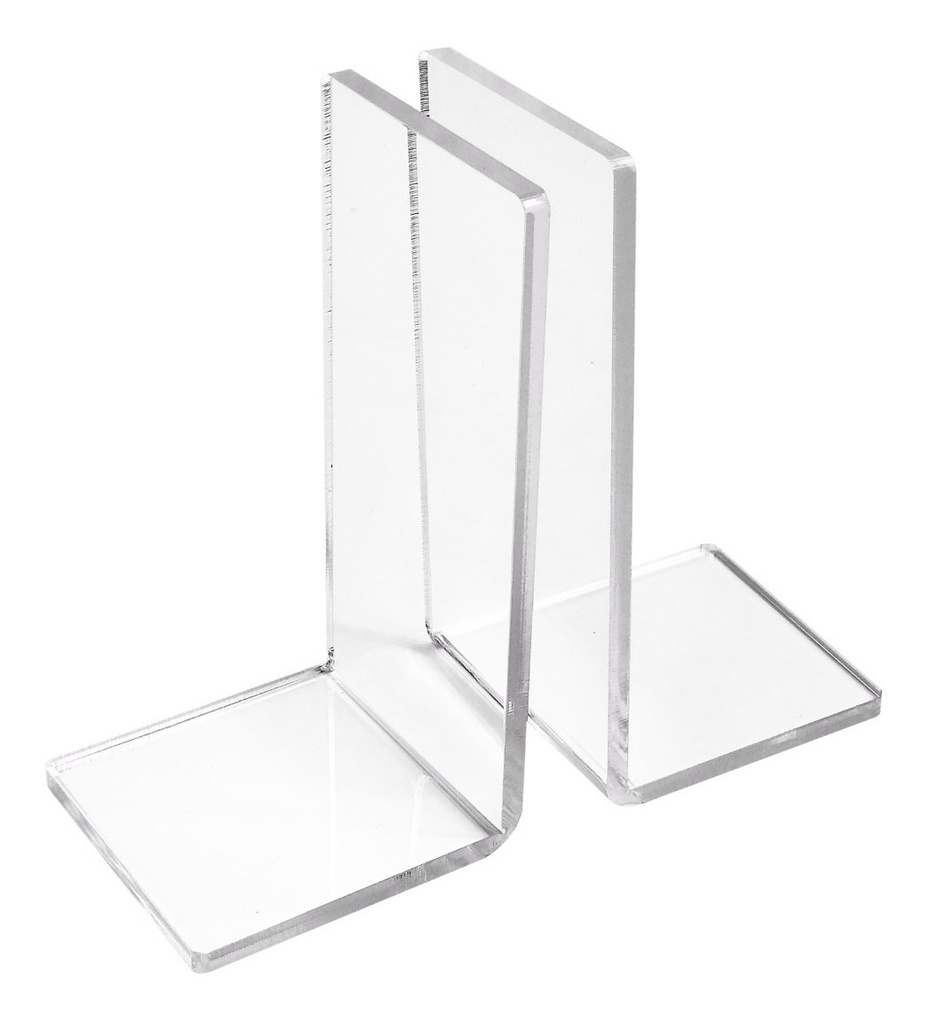 Sujetalibros Organizador Sujeta Libros Acrílico 6mm 2 Pzas