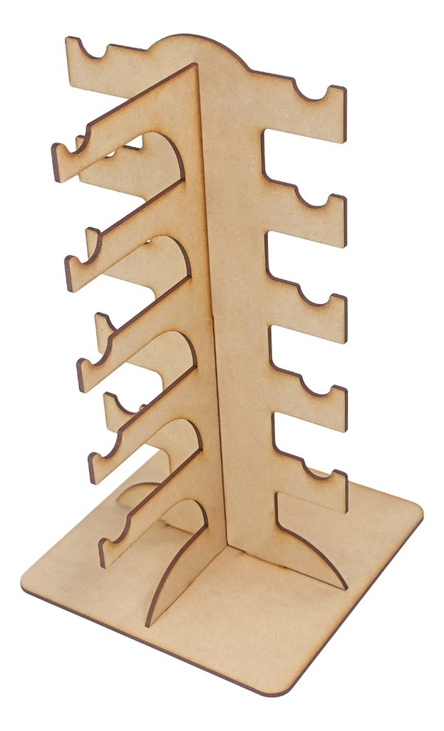 Exhibidor Lentes Base Organizadora Madera Mdf 5 Espacios