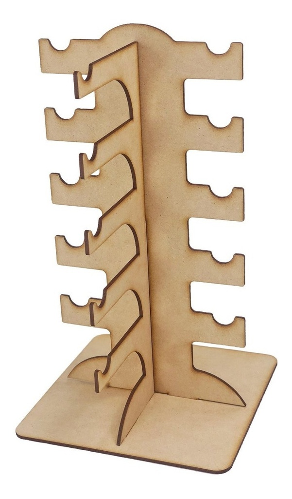 Exhibidor Lentes Base Organizadora Madera Mdf 5 Espacios