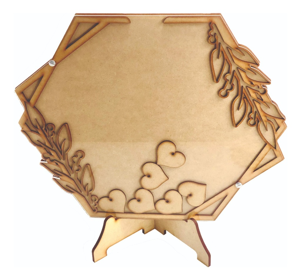 Cuadro De Firmas Libro De Invitados Boda Xv Años Acrilico 01