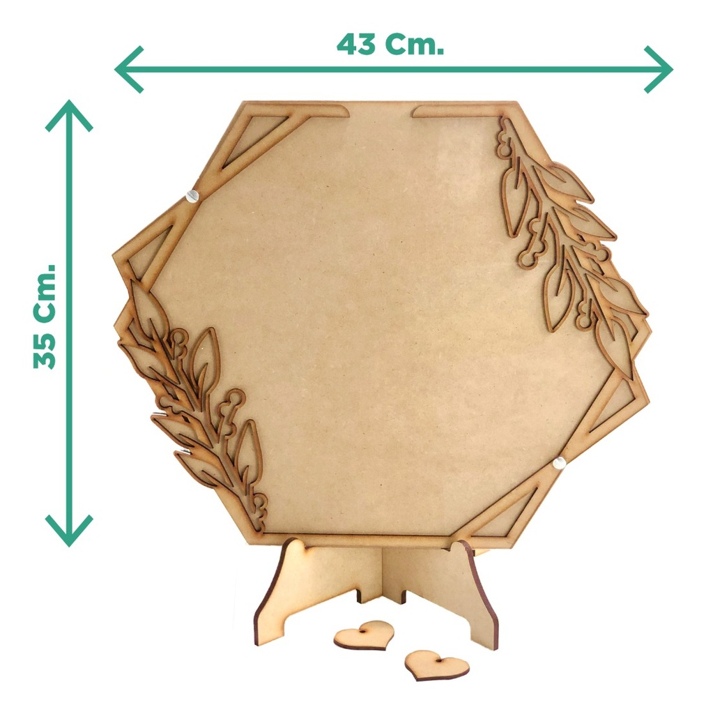 Cuadro De Firmas Libro De Invitados Boda Xv Años Acrilico 01
