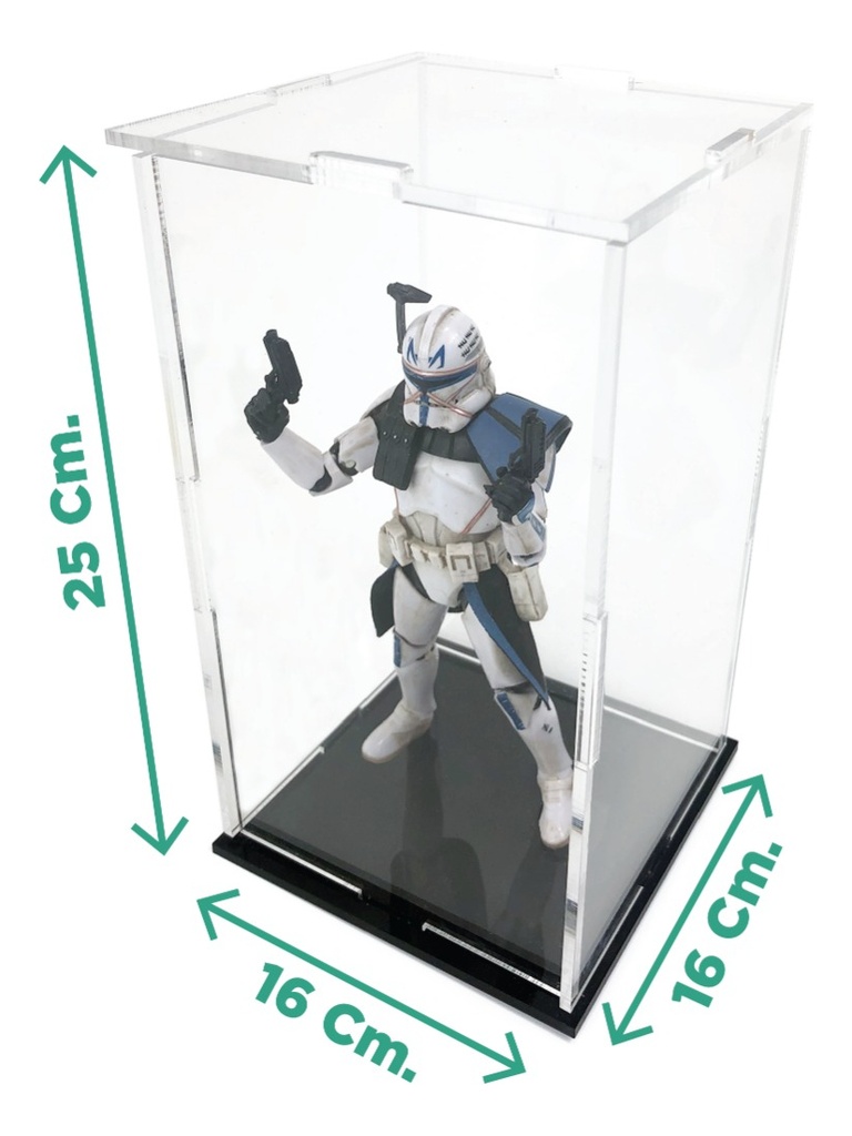 Caja De Exhibición Para Muñecos De Coleccion 16x16x25cm