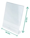 Porta Precio Acrílico De 2mm-13x10-cm - Pack 100 Pzs.