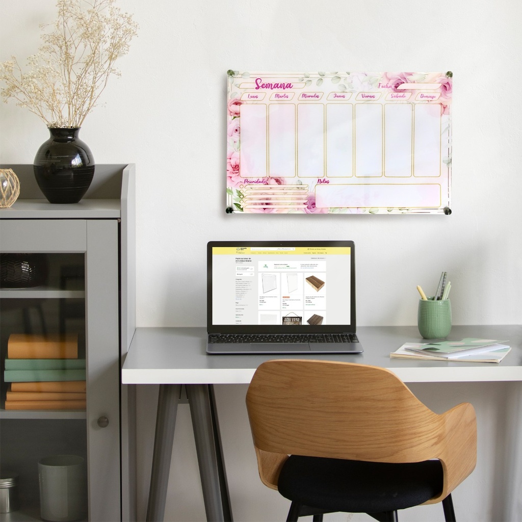 Pizarra Planeador Planner De Acrílico 60x40cm 