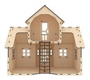 Casa  Clasica Para Muñecas 29cm Mdf 6mm