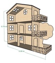 Casa Mansion Para Muñecas Pequeñas Mdf