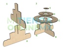 Base Circular 3 Niveles Para Mesa De Dulces Candy Bar Mdf