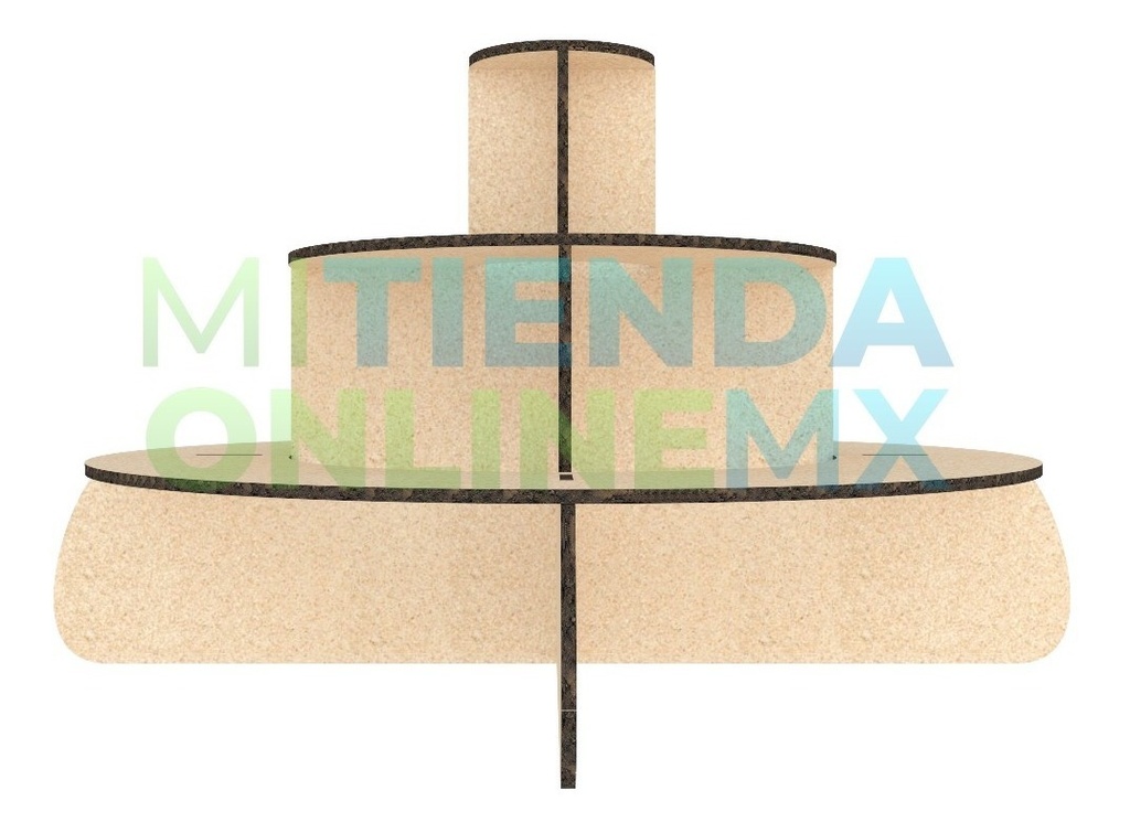 Base Circular 3 Niveles Para Mesa De Dulces Candy Bar Mdf