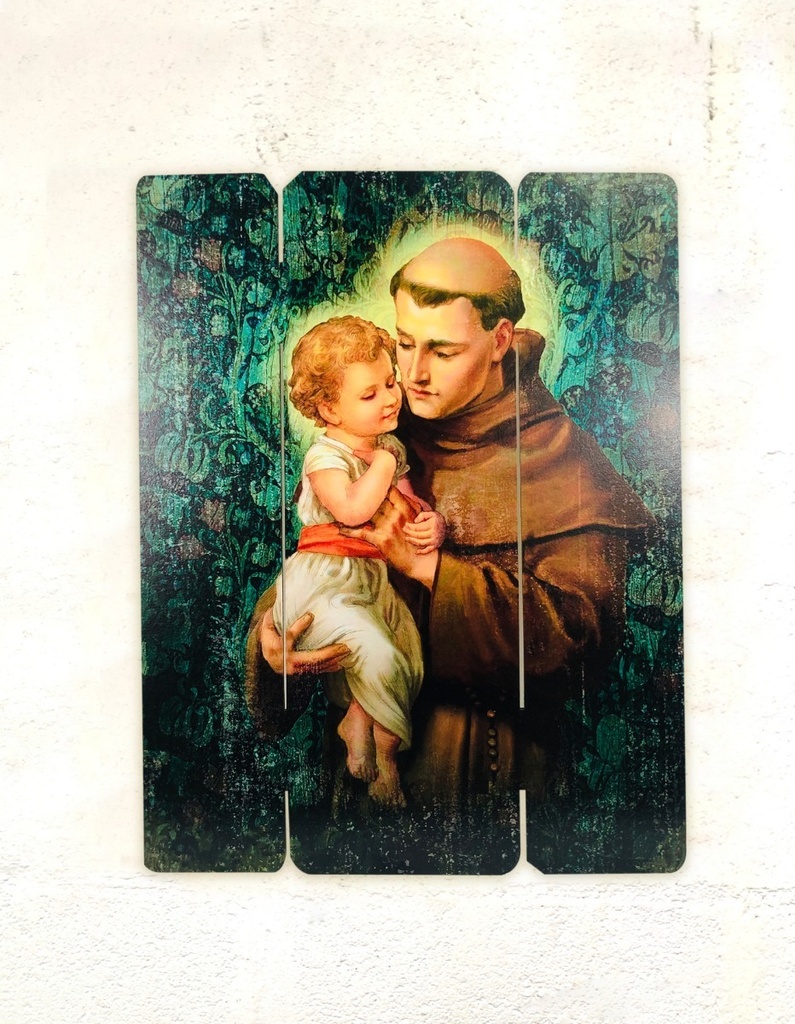 Cuadro San Antonio Niño Dios Impresión Directa Mdf 30x25cm