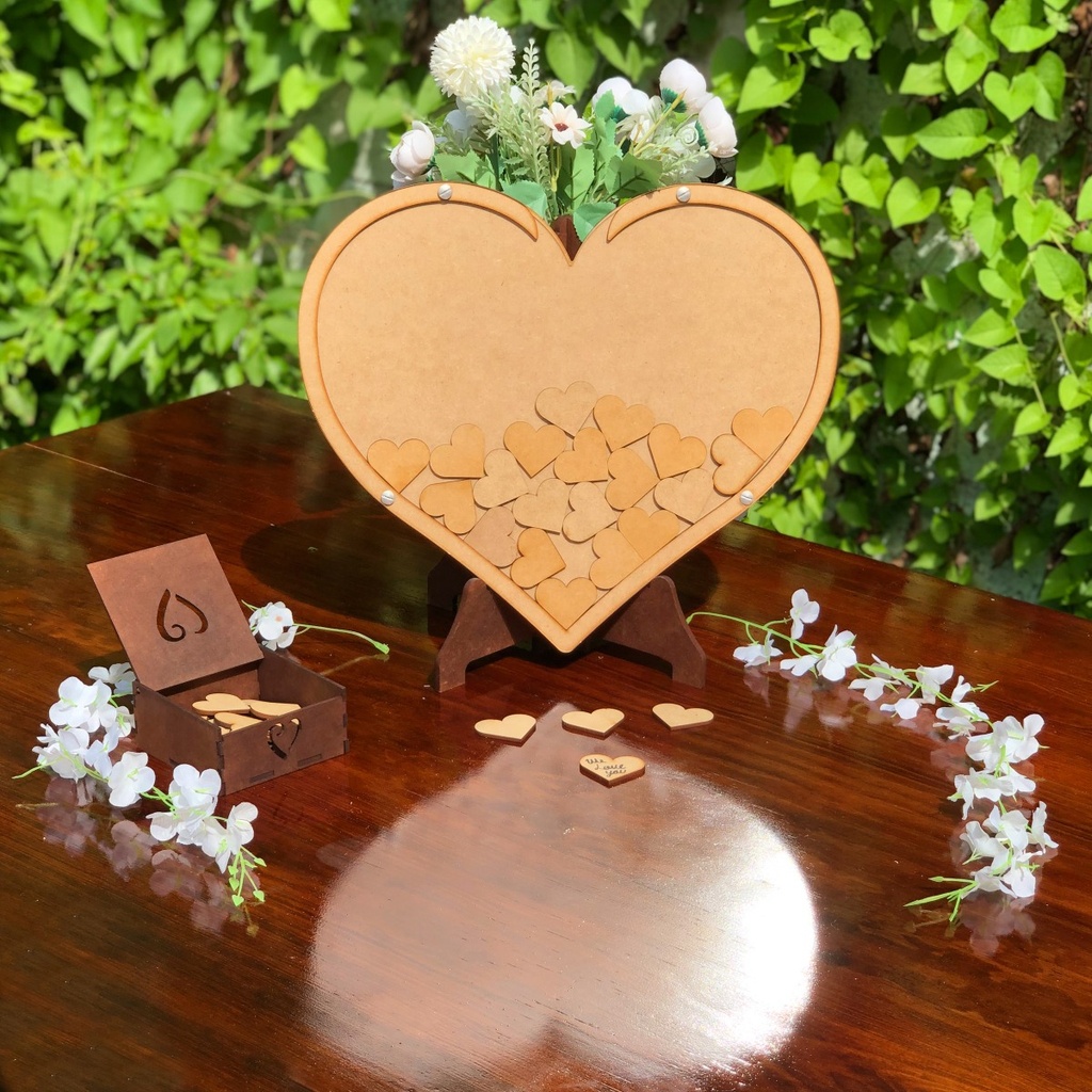 Cuadro De Firmas Libro De Invitados Boda Xv Años Acrilico 05