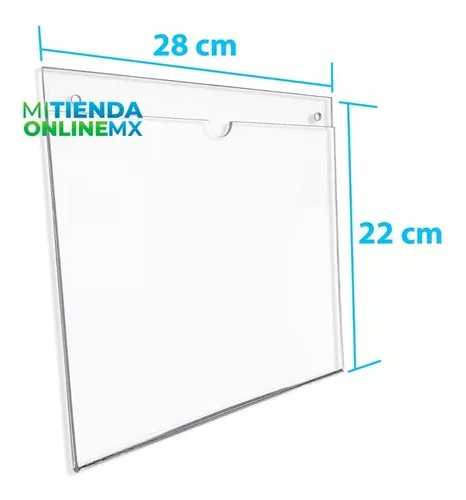 Porta Hojas Carta Horizontal, Acrílico De 2mm (pack 12)