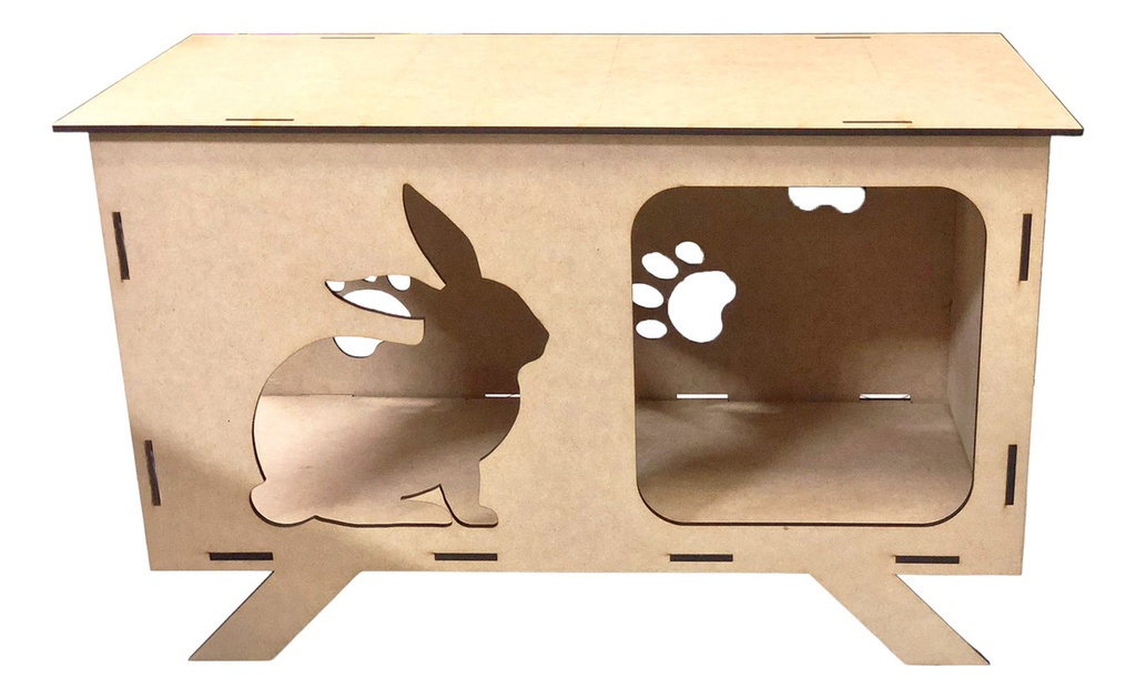Casa Conejo Mascotas Mdf