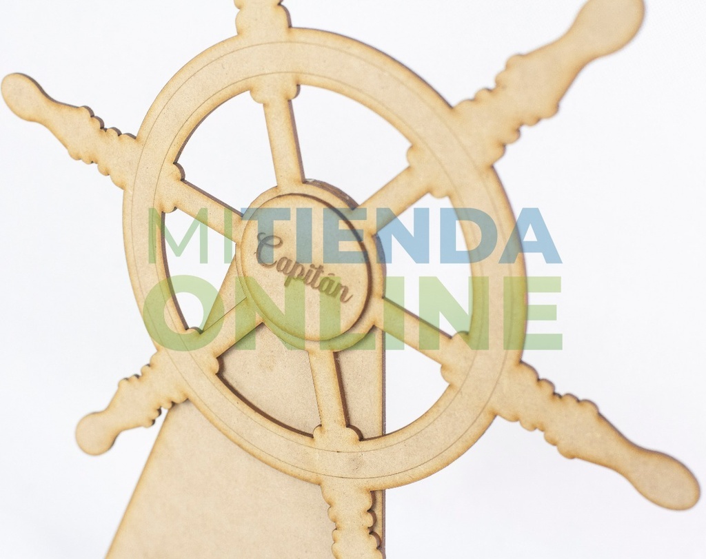 Timon Mdf Marinero Marino Barco Centro Mesa Volante 60cm