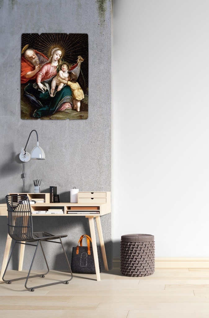 Cuadro Virgen Sagrada Familia Impresión Directa Mdf 60x46cm