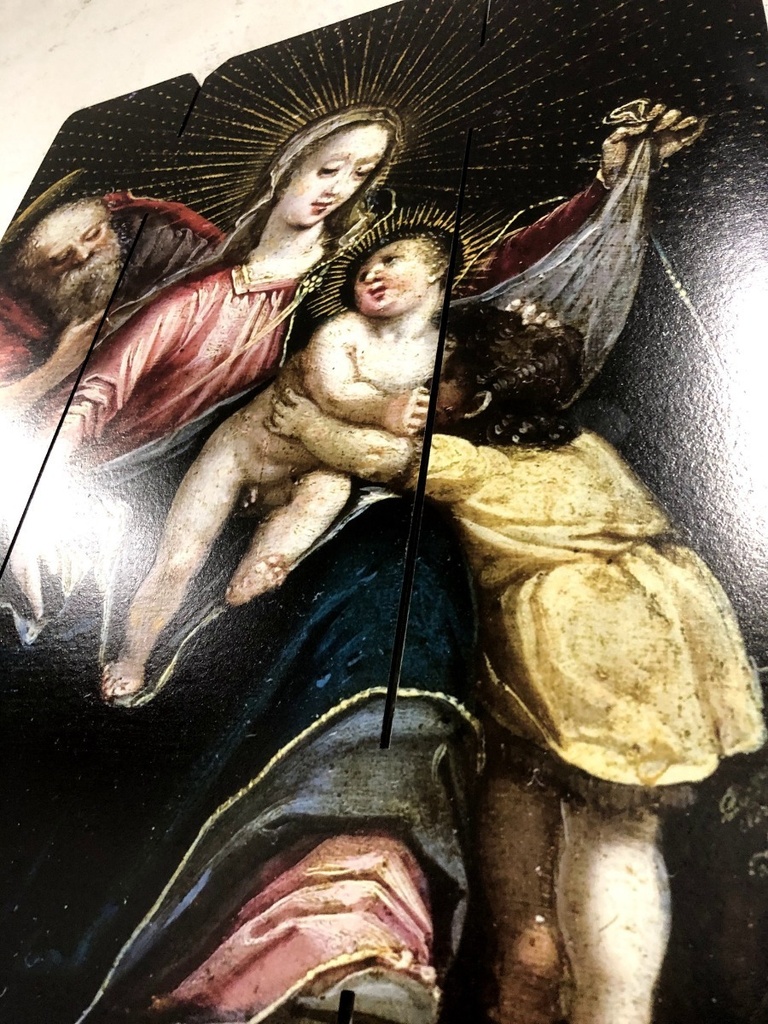 Cuadro Virgen Sagrada Familia Impresión Directa Mdf 60x46cm