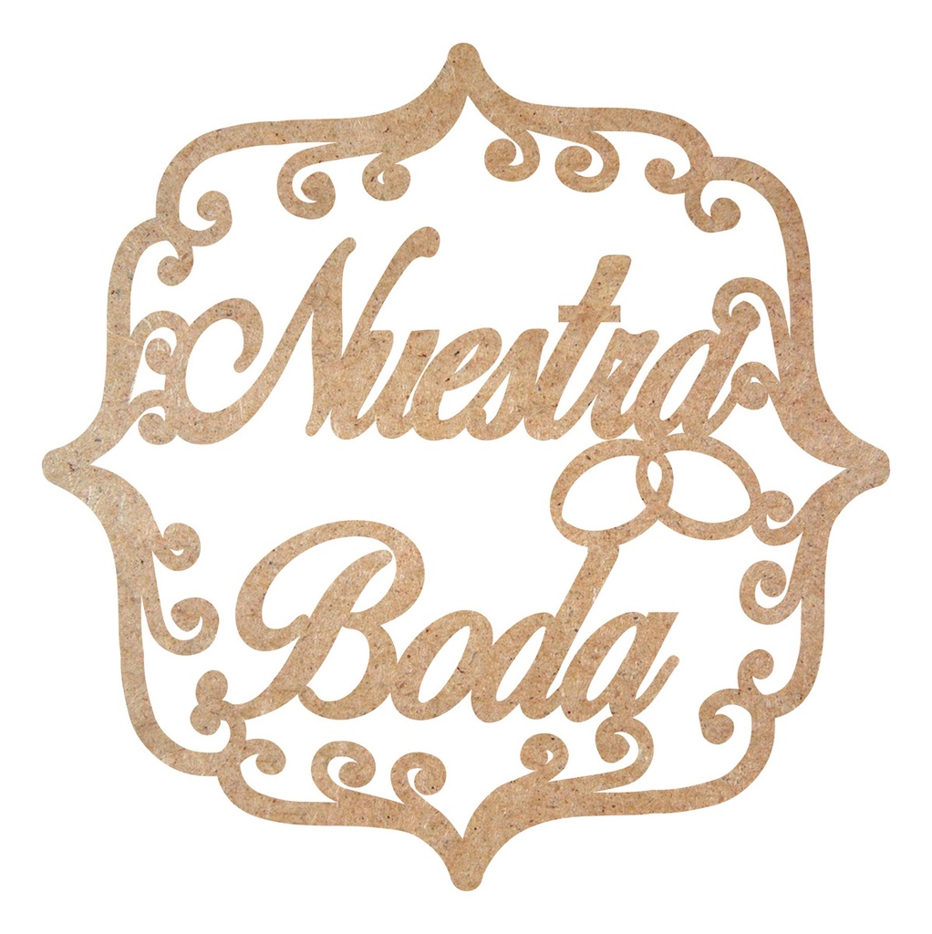 Letrero Evento Nuestra Boda Mdf  3mm, 60 Cm
