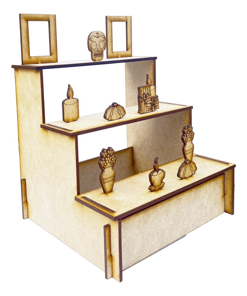 Altar Decorativo Ofrenda Día De Muertos Halloween Mdf Mini