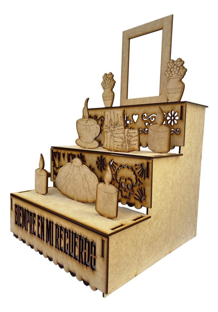 Altar Decorativo Ofrenda Día De Muertos Halloween Mdf Chico