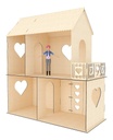 Casa De Muñecas Ensueños 29cm 2 Pisos Con Muebles Mdf