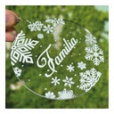 Kit 3 Esferas Navideñas Personalizadas Acrílico 10cm