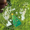 Kit 3 Esferas Navideñas Personalizadas Acrílico 10cm